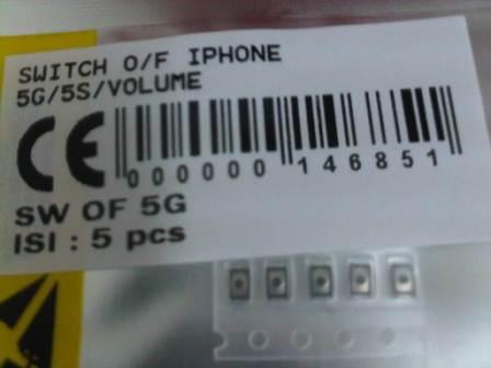 Switch on off iPhone 5