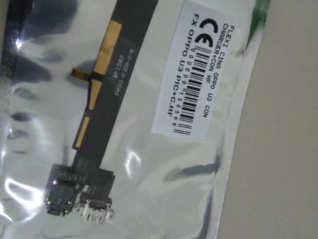 FLEXIBEL OPPO U3 KONEKTOR CHARGER CON HF