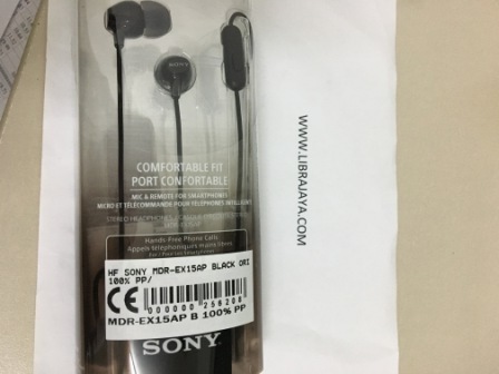 Handsfree Sony Mdr-Ex15Ap Black