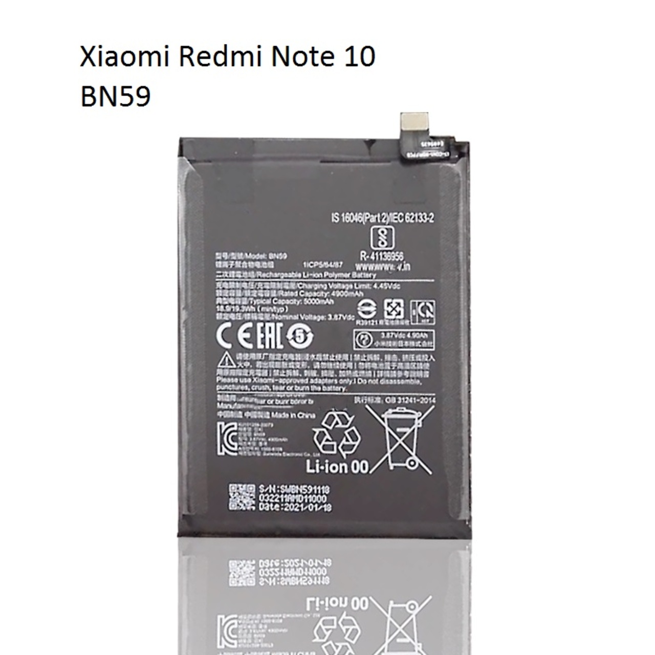 BATRE XIAOMI REDMI NOTE 10 BN59