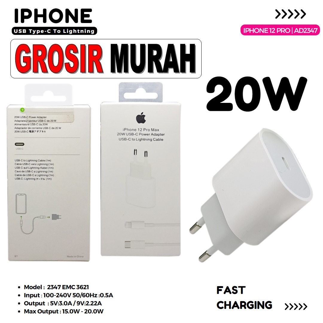 Jual Charger Iphone 12 Pro 20W