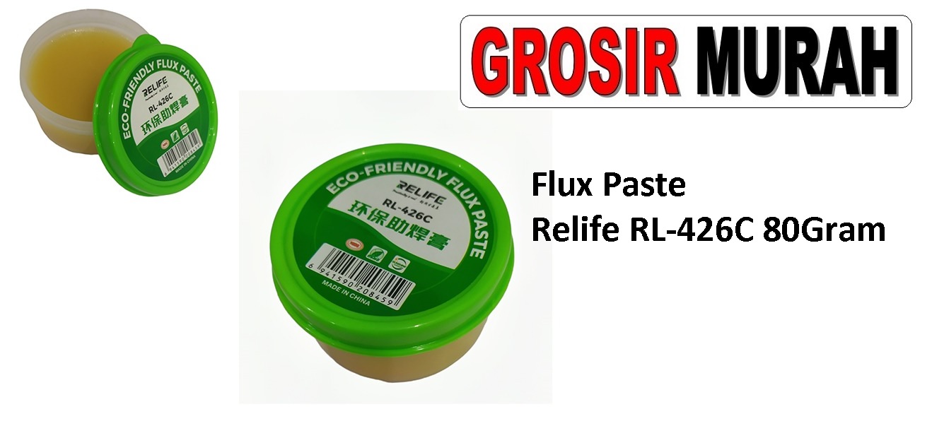 Flux Paste Relife RL-426C 80Gram Relife / Sunshine Halogen free Flux Paste (LEAD-FREE) for Chips Phone BGA SMD PCB Sparepart Hp