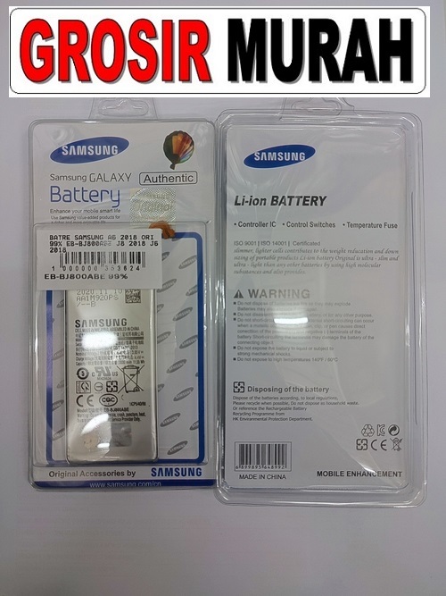Samsung A6 2018 EB-BJ800ABE J8 2018 J6 2018 Sparepart hp Batre Samsung Battery Baterai Grosir