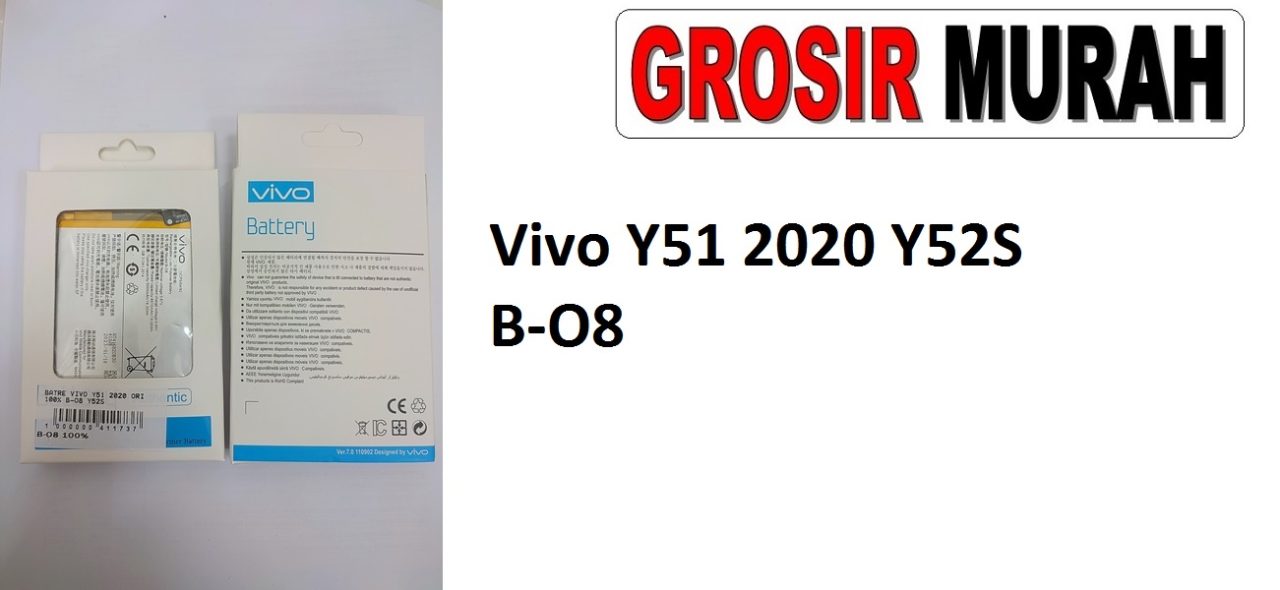 Vivo Y51 2020 Y52S B-O8 Baterai Sparepart hp Batre Vivo Battery Grosir