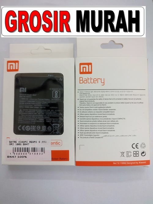 Xiaomi Redmi 6 Pro BN47 Mi A2 Lite Sparepart hp Batre Battery Baterai Grosir