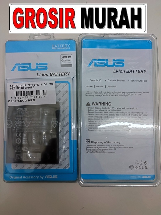 Jual Batre Asus Zenfone 3 Go B11P1602 Baterai Battery