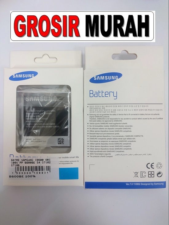 Samsung I9500 B600BE S4 G7102 G7106 Sparepart hp Batre Battery Baterai Grosir