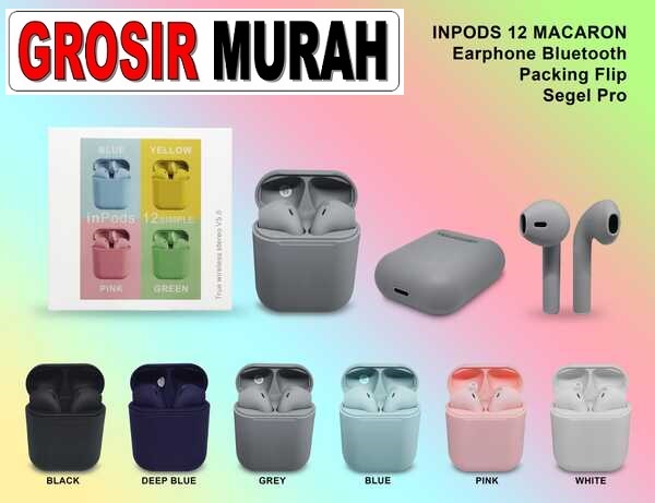 Tws Inpods 12 Macaron Headset bluetooth audio speaker Earphone Spare Part Grosir Sparepart Hp