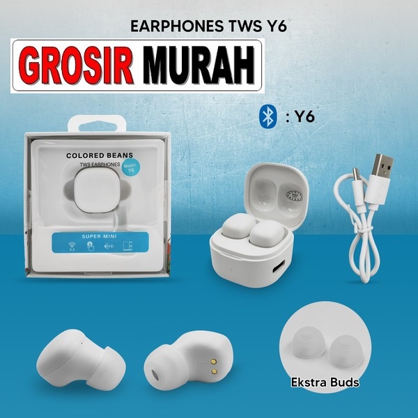 Tws Y6 Headset bluetooth audio speaker Earphone Spare Part Grosir Sparepart Hp