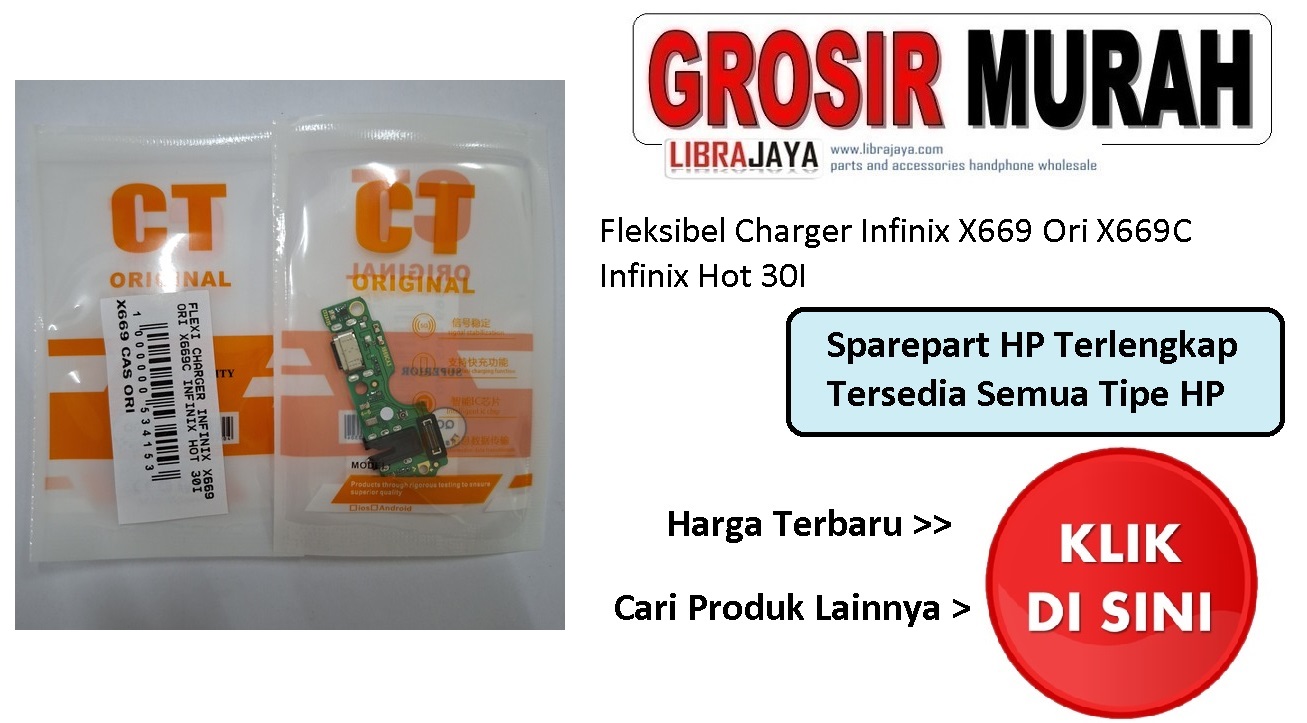 Jual Flexi Charger Infinix X669 X669C Hot 30I Ori Fleksibel Flexible Fleksi Flexibel Flex Con Tc Connector Pcb Konektor cas papan charging