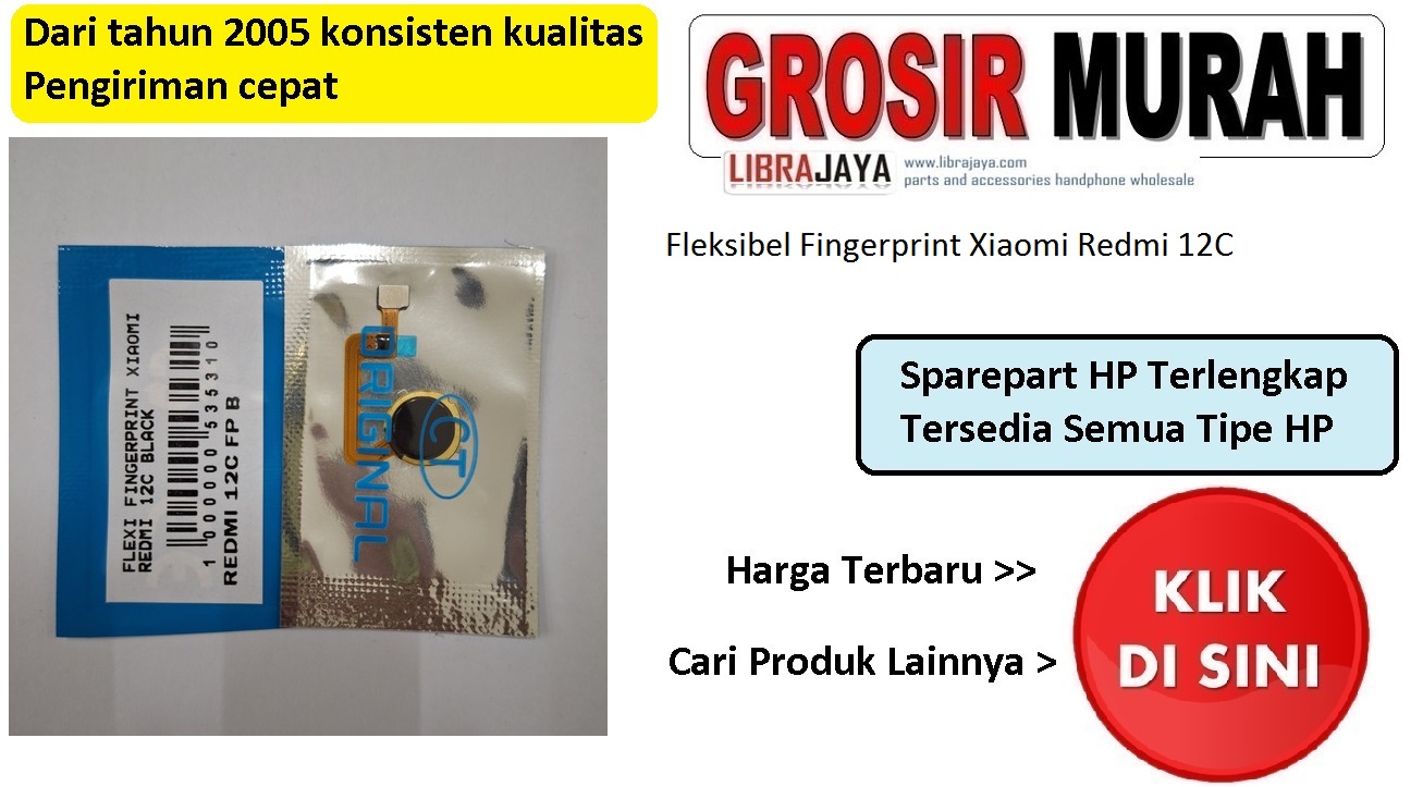Jual Flexi Fingerprint Xiaomi Redmi 12C Fleksibel Flexible Fleksi Flexibel Flex