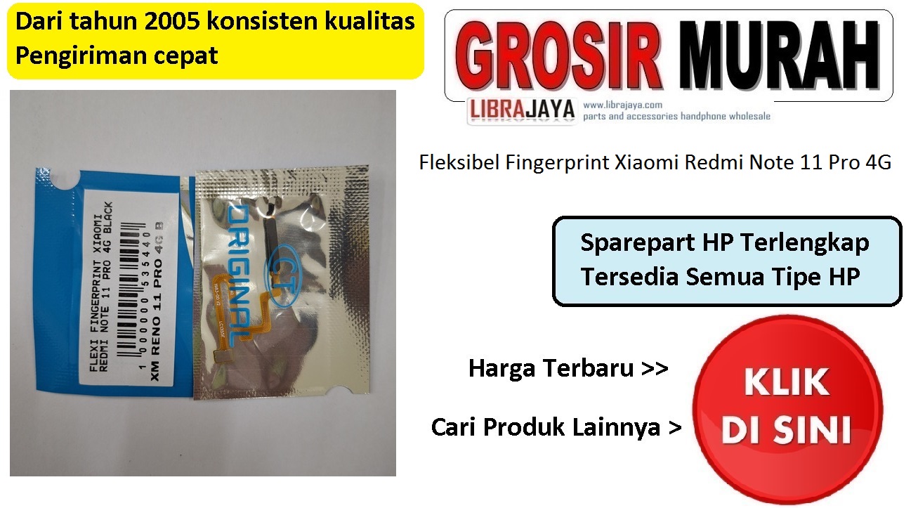 Jual Flexi Fingerprint Xiaomi Redmi Note 11 Pro 4G Fleksibel Flexible Fleksi Flexibel Flex