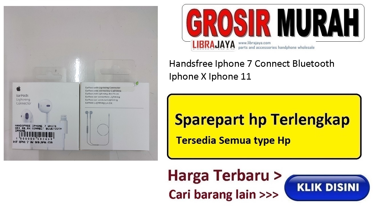 Jual Handsfree Iphone 7 Connect Bluetooth Headset Earphone Headphone