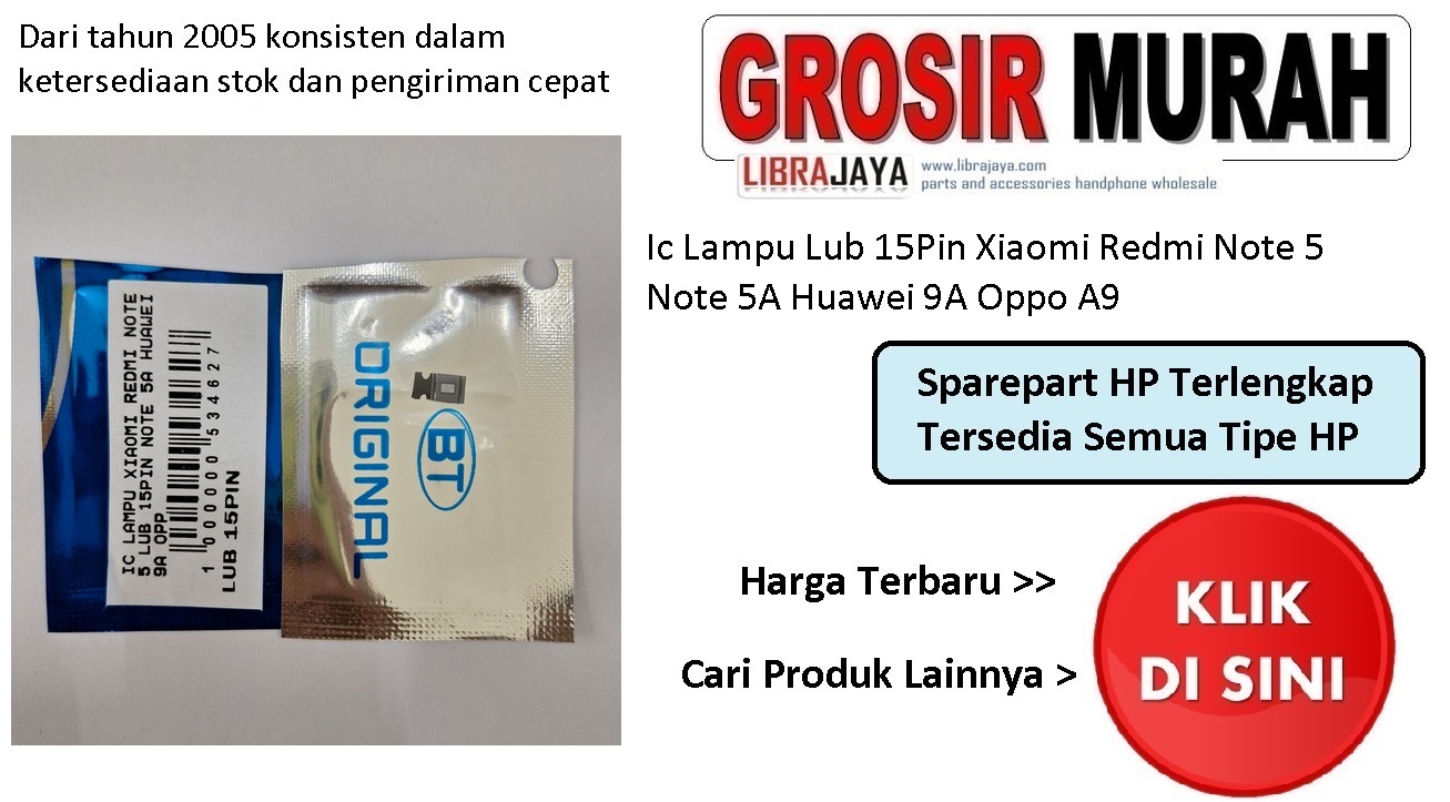 Ic Lampu Lub 15Pin Xiaomi Redmi Note 5