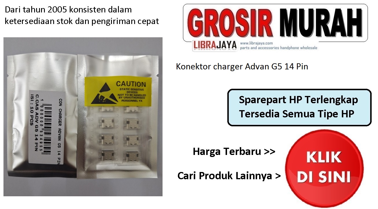 Jual Konektor charger Advan G5 14 Pin Connector