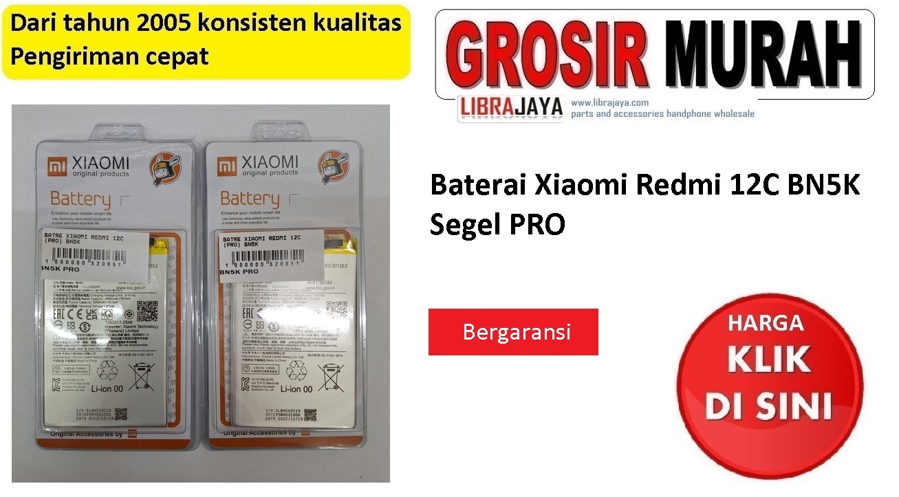 Jual Batre Xiaomi Redmi 12C BN5K Pro Baterai Battery