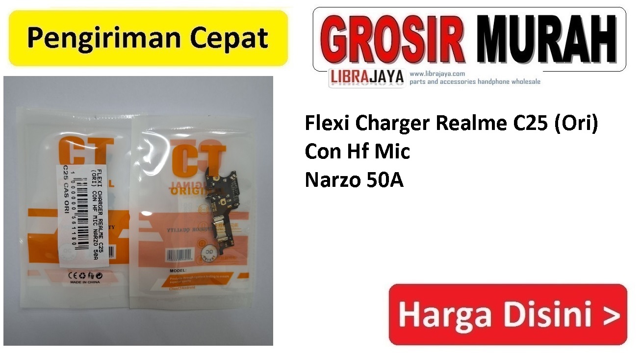 Jual Flexi Charger Realme C25 Narzo 50A Ori Fleksibel Flexible Fleksi Flexibel Flex Con Tc Connector Pcb Konektor cas papan charging