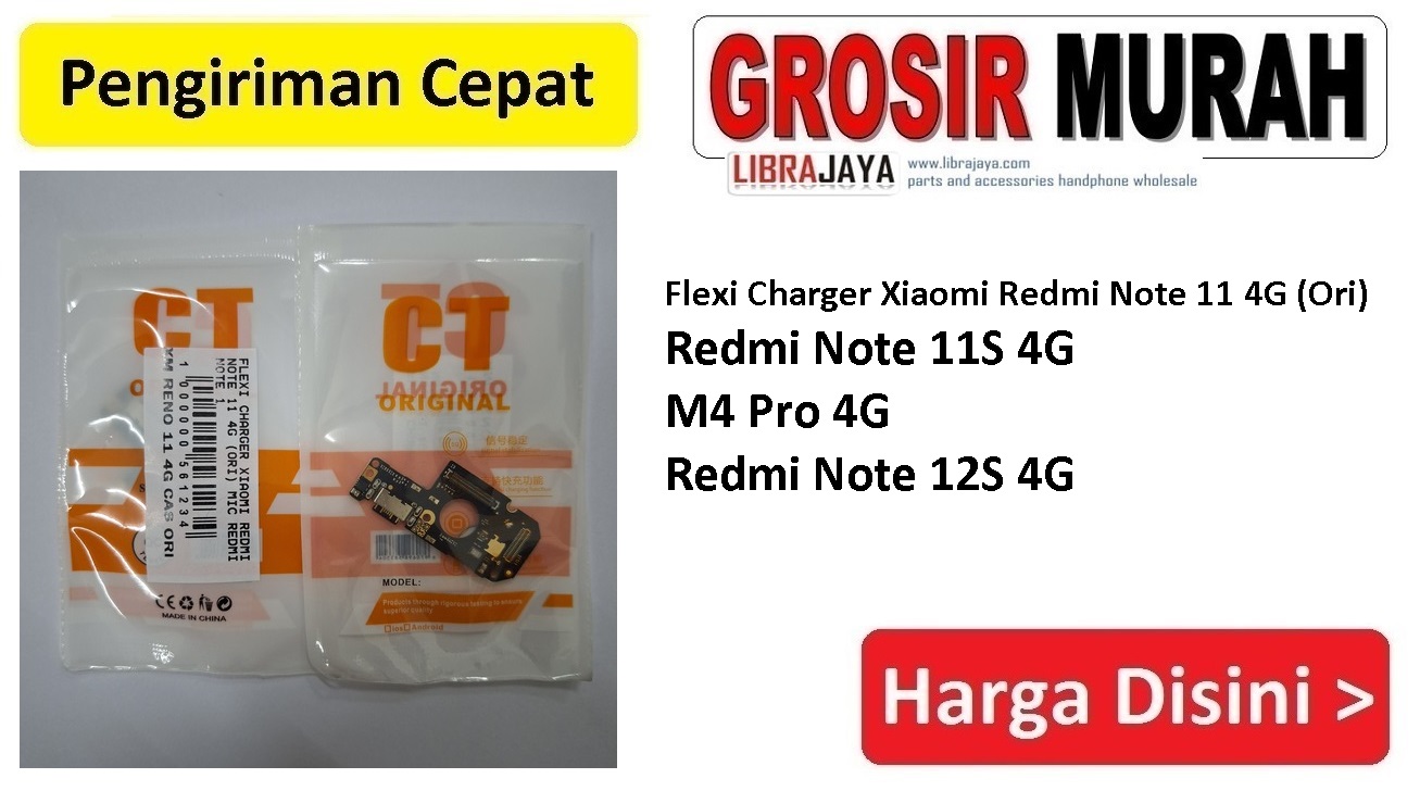 Jual Fleksibel Charger Ori Xiaomi Redmi Note 11 4G Fleksibel Flexible Fleksi Flexibel Flex Con Tc Connector Pcb Konektor cas papan charging