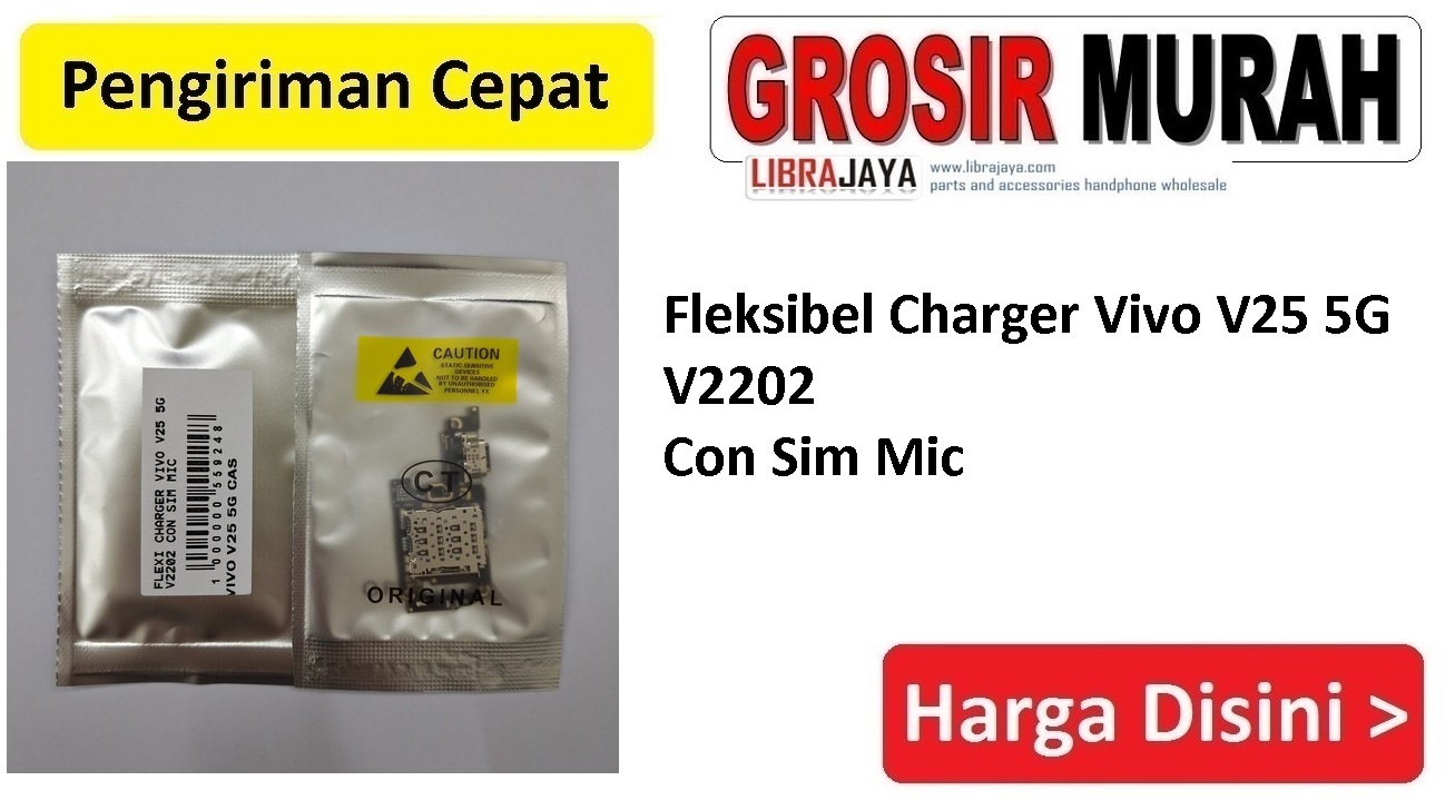 Jual Flexi Charger Vivo V25 5G V2202 Fleksibel Flexible Fleksi Flexibel Flex Con Tc Connector Pcb Konektor cas papan charging