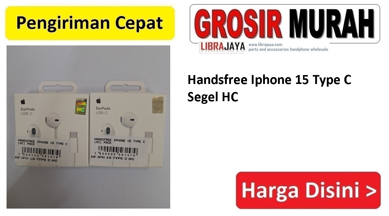 Jual Handsfree Iphone 15 Type C HC Headset Earphone Headphone