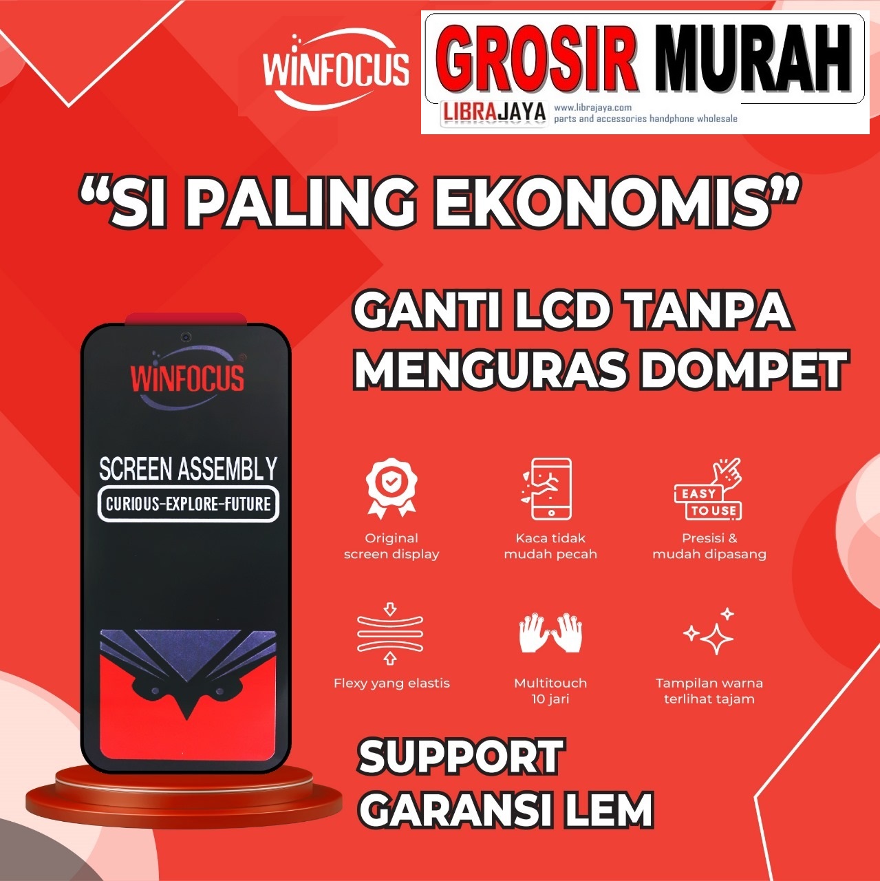 Lcd winfocus garansi lem