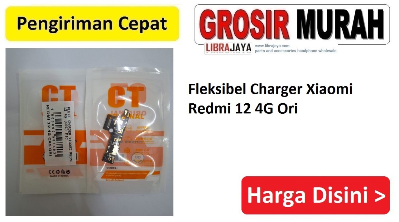 Jual Flexi Charger Xiaomi Redmi 12 4G Ori Fleksibel Flexible Fleksi Flexibel Flex Con Tc Connector Pcb Konektor cas papan charging