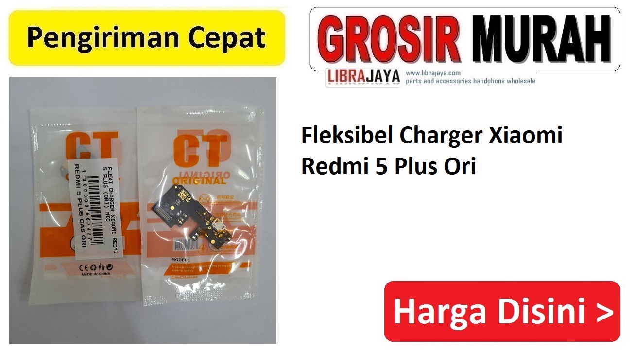Jual Flexi Charger Xiaomi Redmi 5 Plus Ori Fleksibel Flexible Fleksi Flexibel Flex Con Tc Connector Pcb Konektor cas papan charging