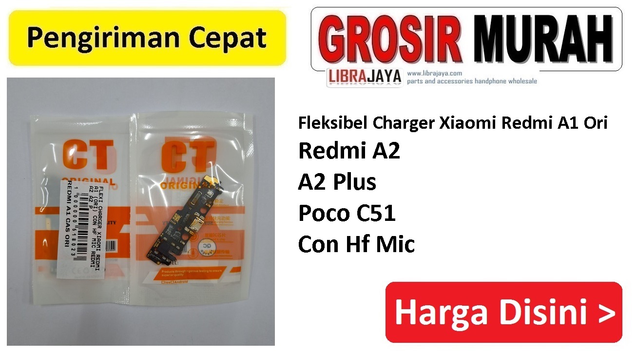 Jual Flexi Charger Xiaomi Redmi A1 A2 A2 Plus Poco C51 Ori Fleksibel Flexible Fleksi Flexibel Flex Con Tc Connector Pcb Konektor cas papan charging