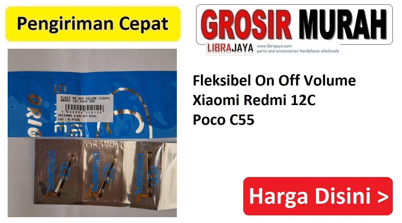 Jual Flexi On Off Volume Xiaomi Redmi 12C Poco C55 Fleksibel Flexible Fleksi Flexibel