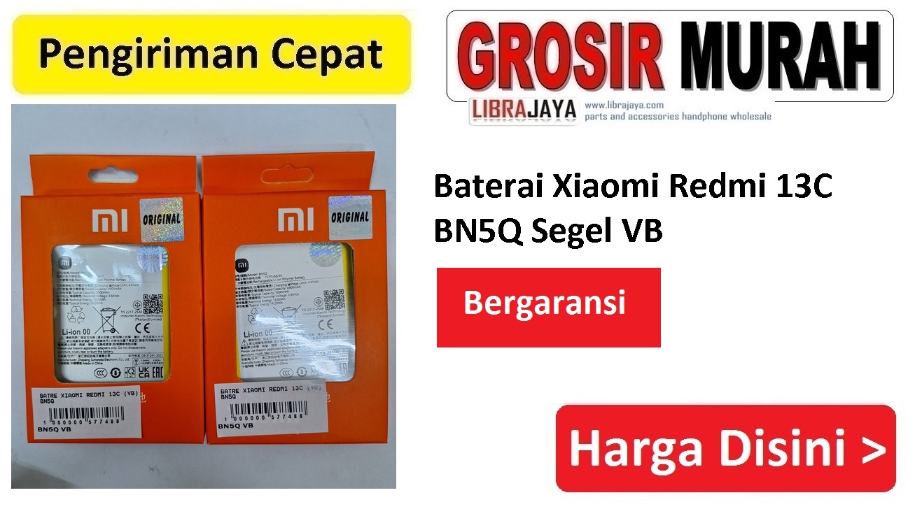 Jual Batre Xiaomi Redmi 13C BN5Q Segel VB Baterai Battery