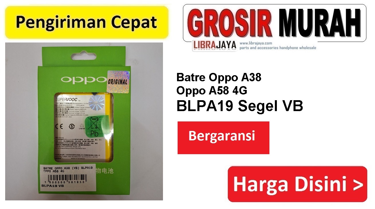 Batre Oppo A38 (Vb) Blpa19 Oppo A58 4G