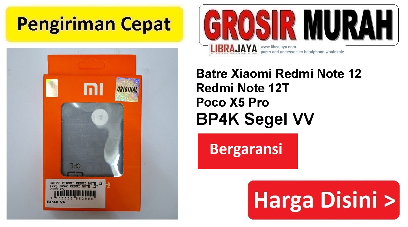 Jual Batre Xiaomi Redmi Note 12 (VV) BP4K Baterai Battery