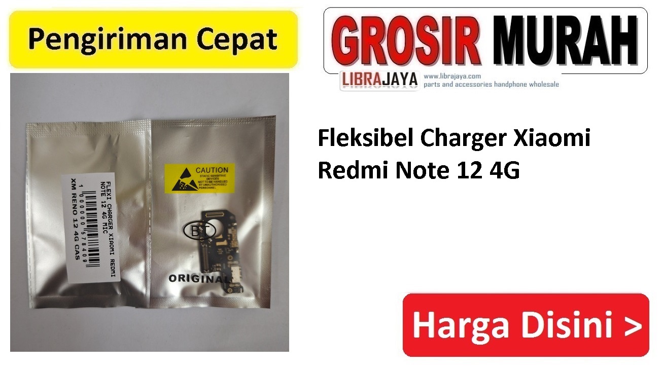 Jual Fleksibel Charger Xiaomi Redmi Note 12 4G Fleksibel Flexible Fleksi Flexibel Flex Con Tc Connector Pcb Konektor cas papan charging