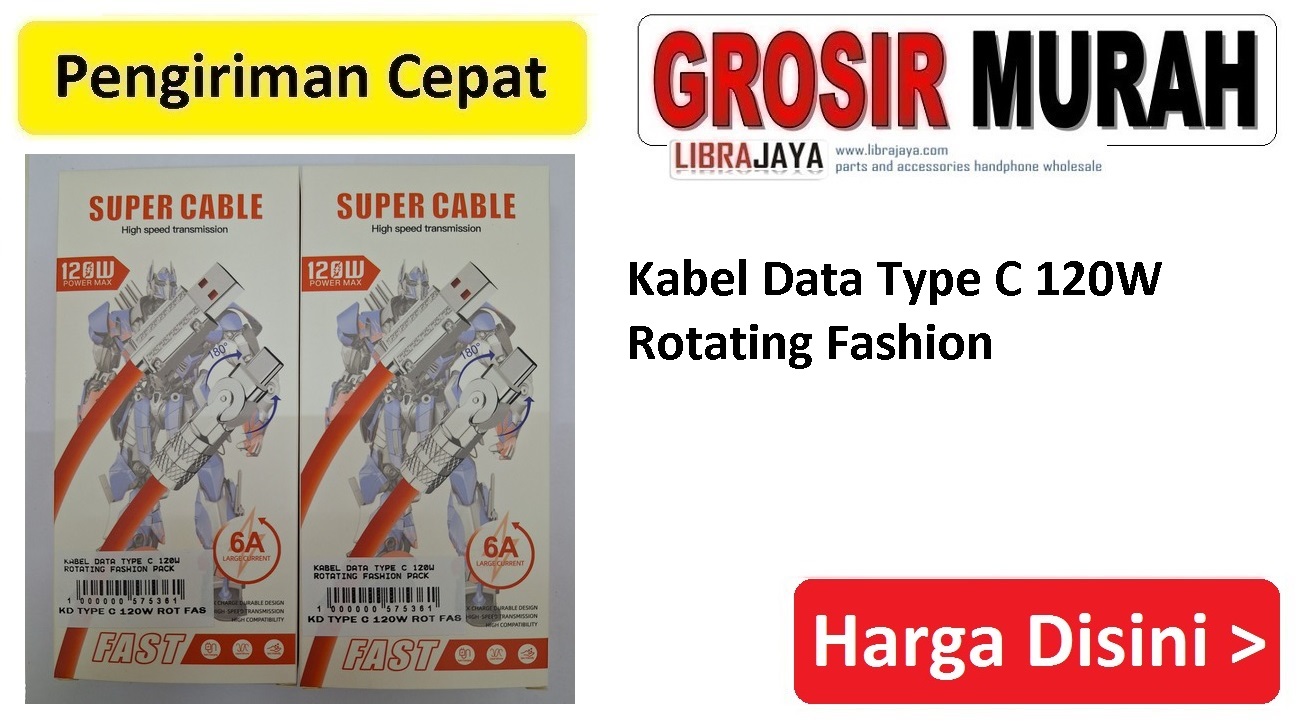 Jual Kabel Data Type C 120W Rotating Fashion