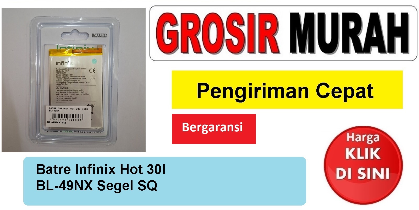 Jual Batre Infinix Hot 30I Bl-49Nx Sq Baterai Battery