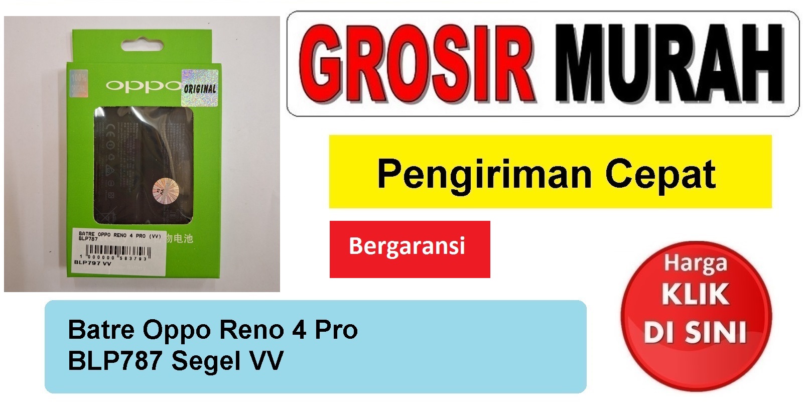 Jual Batre Oppo Reno 4 Pro Blp787 Vv Baterai Battery