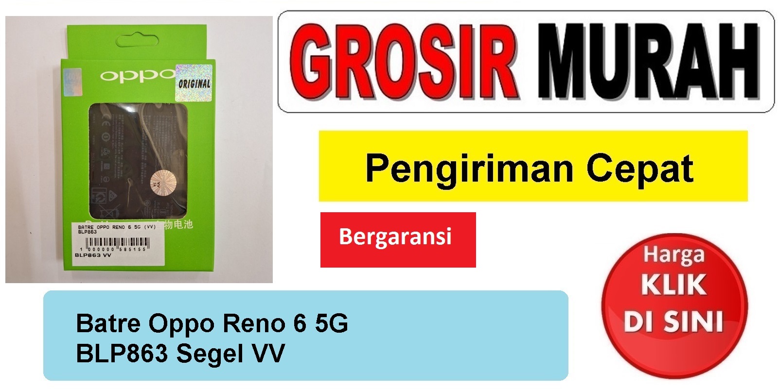 Jual Batre Oppo Reno 6 5G Blp863 Baterai Battery
