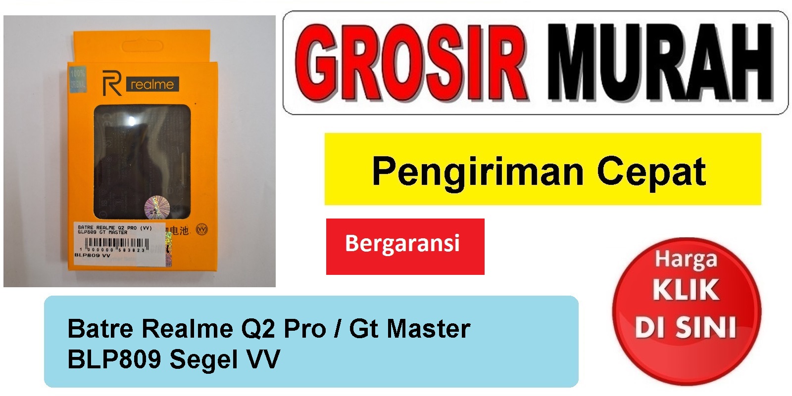 Jual Batre Realme Q2 Pro Gt Master Blp809 Vv Baterai Battery