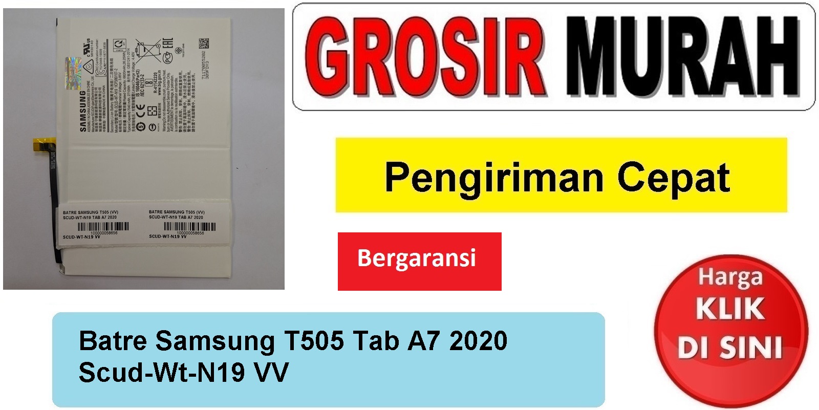 Jual Batre Samsung T505 Tab A7 2020 Scud-Wt-N19 Vv Baterai Battery