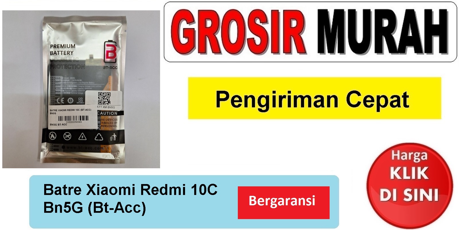 Jual Batre Xiaomi Redmi 10C Bn5G Bt-Acc Baterai Battery
