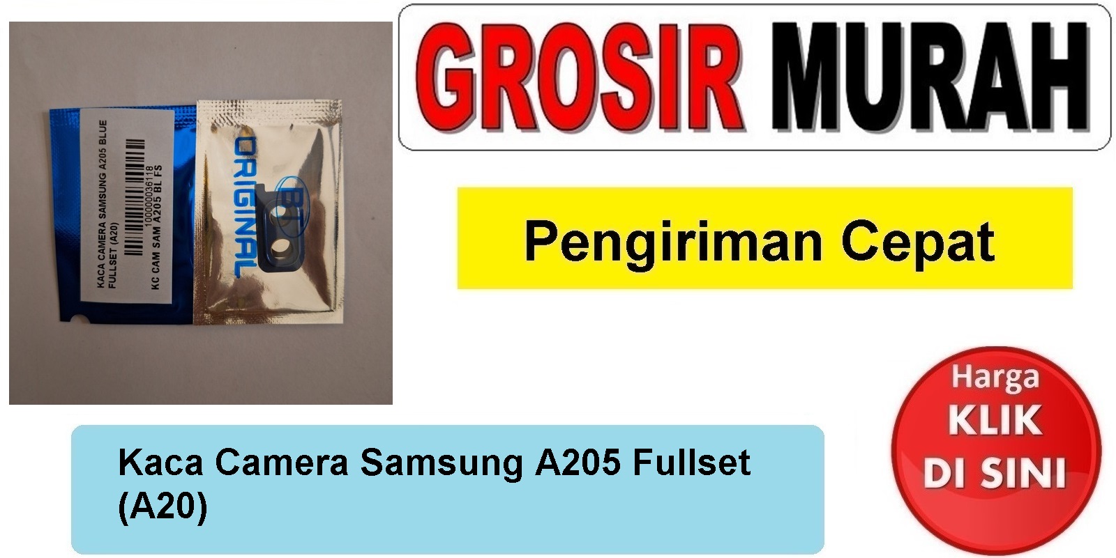 Jual Kaca Camera Samsung A205 Fullset (A20)