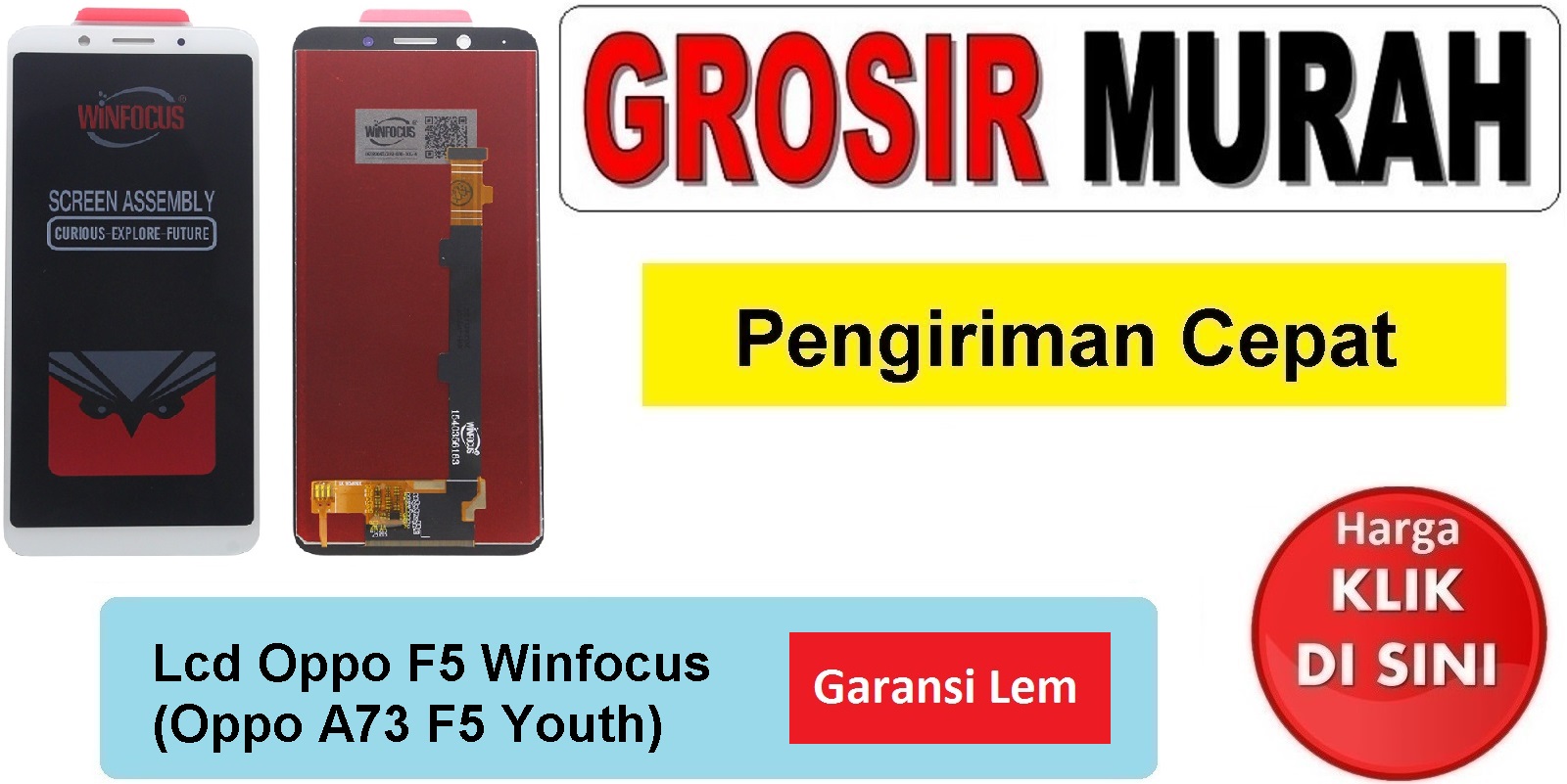 Lcd Oppo F5 White Winfocus (Oppo A73 F5 Youth)