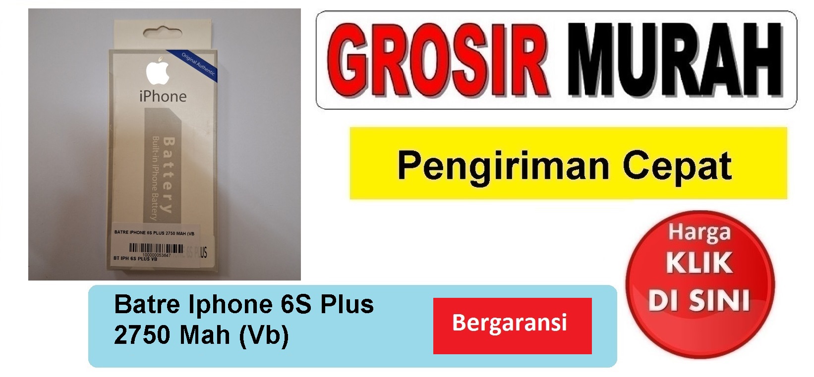 Jual Batre Iphone 6S Plus 2750 Mah (Vb) Baterai Battery