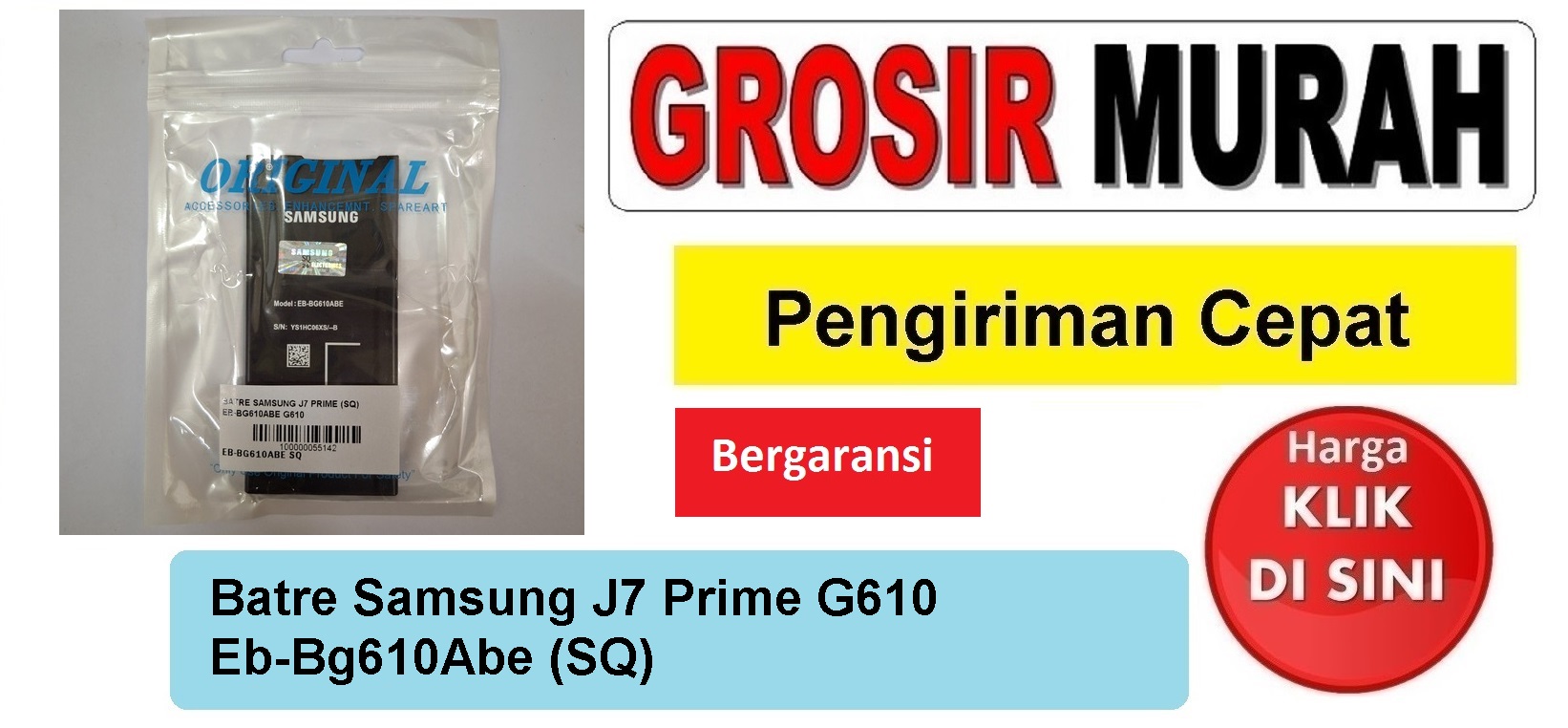 Jual Batre Samsung J7 Prime G610 Eb-Bg610Abe Sq Baterai Battery