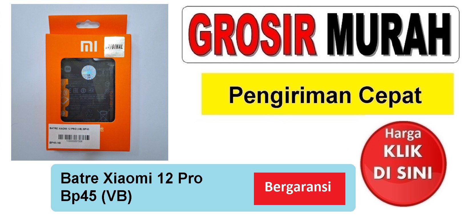 Jual Batre Xiaomi 12 Pro (Vb) Bp45 Baterai Battery