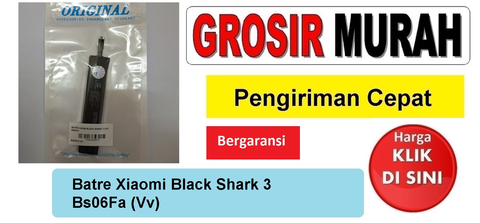 Jual Batre Xiaomi Black Shark 3 Bs06Fa (Vv) Baterai Battery