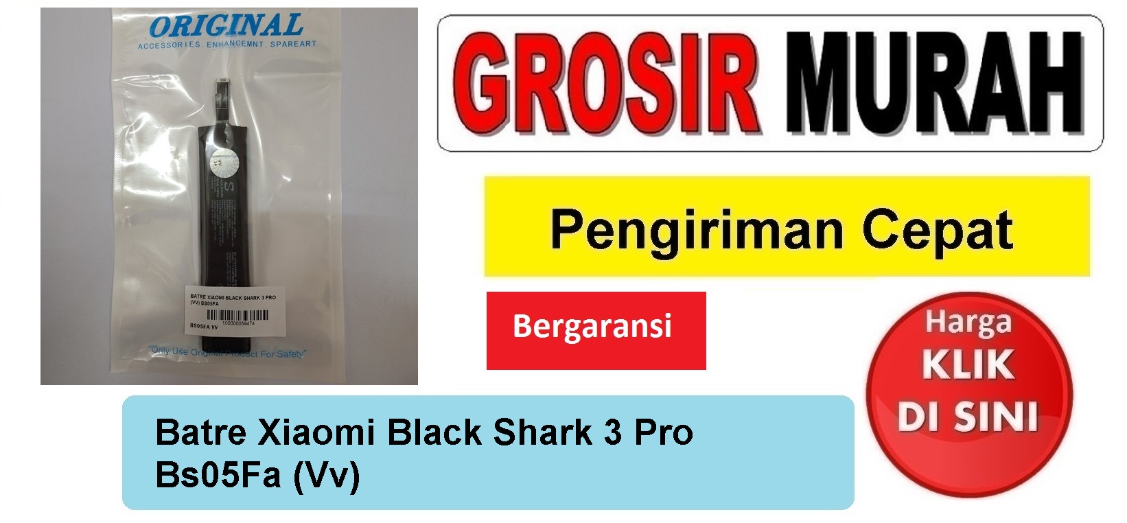 Jual Batre Xiaomi Black Shark 3 Pro Bs05Fa (Vv) Baterai Battery