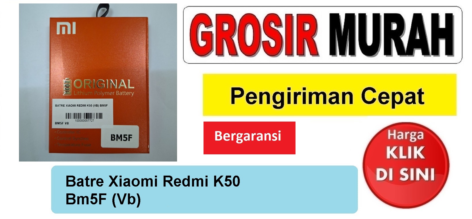 Jual Batre Xiaomi Redmi K50 Bm5F Vb Baterai Battery