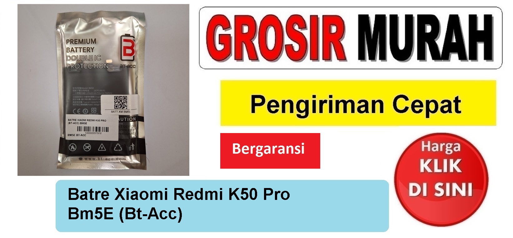 Jual Batre Xiaomi Redmi K50 Pro Bm5E (Bt-Acc) Baterai Battery