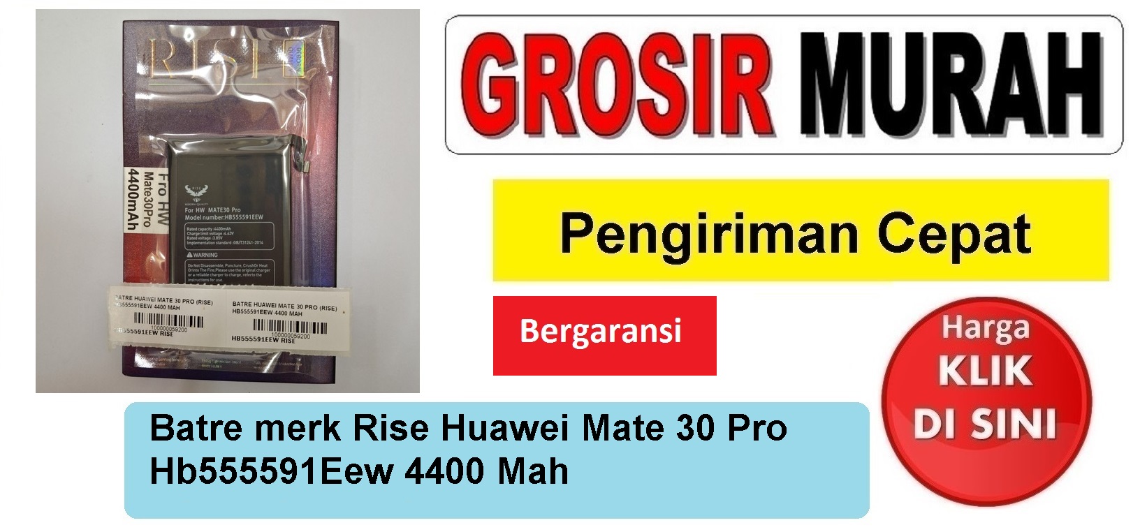 Jual Batre Huawei Mate 30 Pro Rise Baterai Battery